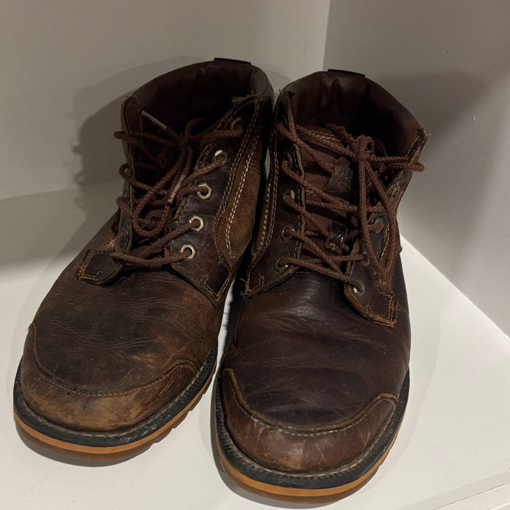 Men's Brown Leather Boots- Timberlands